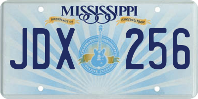 MS license plate JDX256