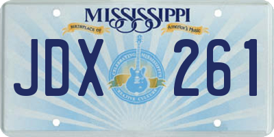 MS license plate JDX261