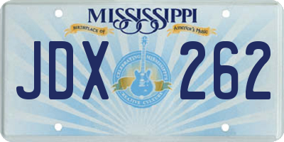 MS license plate JDX262