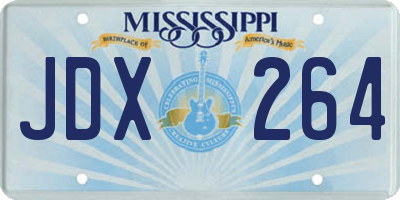 MS license plate JDX264