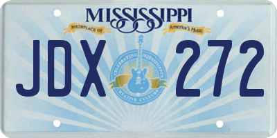MS license plate JDX272