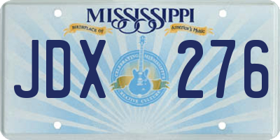 MS license plate JDX276