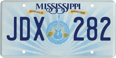 MS license plate JDX282