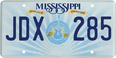 MS license plate JDX285