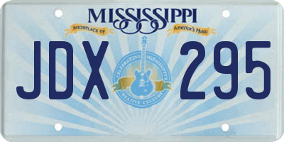 MS license plate JDX295