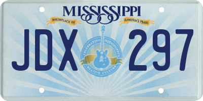 MS license plate JDX297