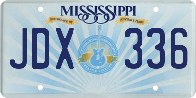MS license plate JDX336