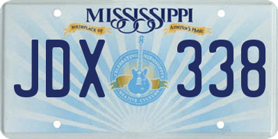 MS license plate JDX338