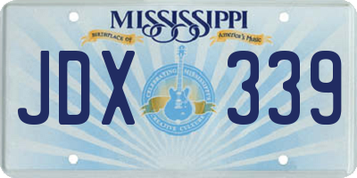 MS license plate JDX339