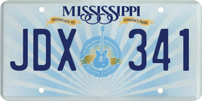 MS license plate JDX341