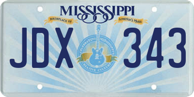 MS license plate JDX343