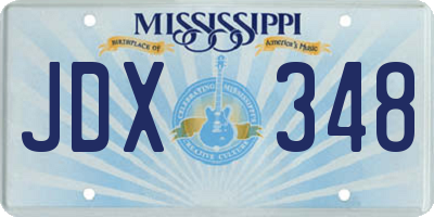 MS license plate JDX348