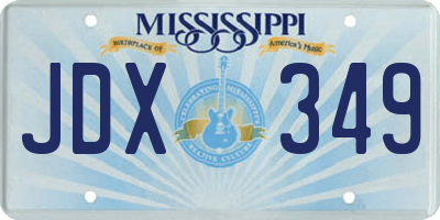 MS license plate JDX349
