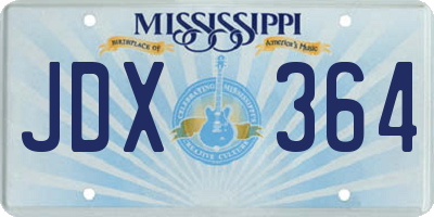 MS license plate JDX364