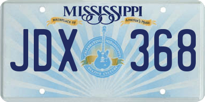 MS license plate JDX368
