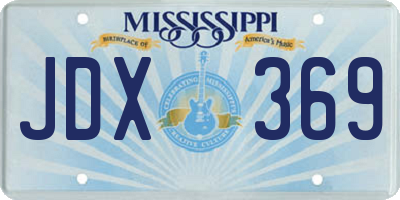 MS license plate JDX369