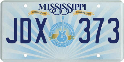 MS license plate JDX373