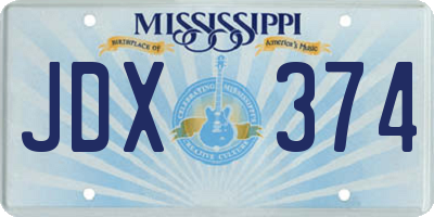 MS license plate JDX374