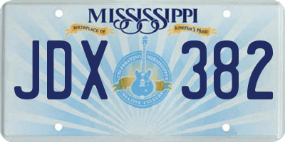 MS license plate JDX382