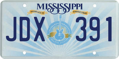 MS license plate JDX391