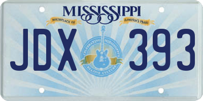MS license plate JDX393