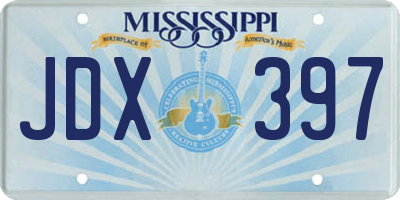 MS license plate JDX397
