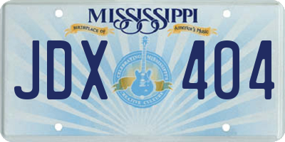 MS license plate JDX404