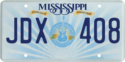 MS license plate JDX408