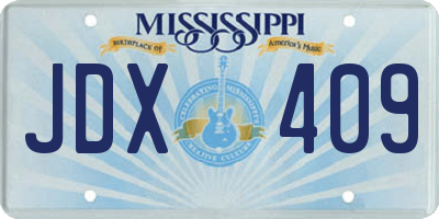 MS license plate JDX409