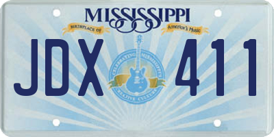 MS license plate JDX411