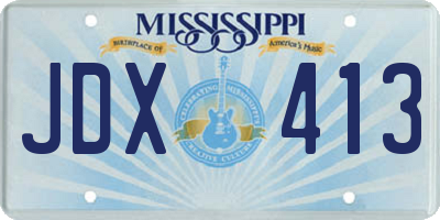 MS license plate JDX413