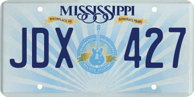 MS license plate JDX427