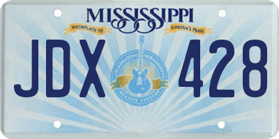MS license plate JDX428