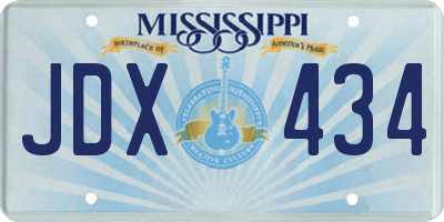 MS license plate JDX434