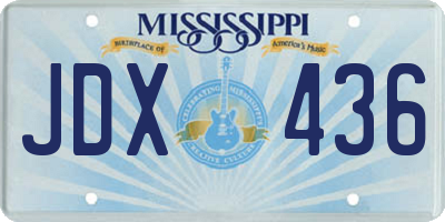 MS license plate JDX436