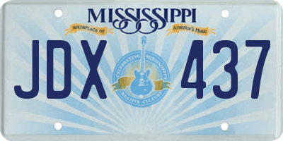 MS license plate JDX437