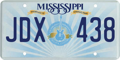 MS license plate JDX438