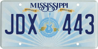 MS license plate JDX443