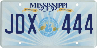 MS license plate JDX444