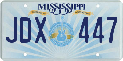 MS license plate JDX447