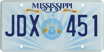 MS license plate JDX451