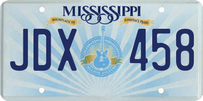 MS license plate JDX458