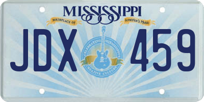 MS license plate JDX459