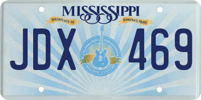 MS license plate JDX469