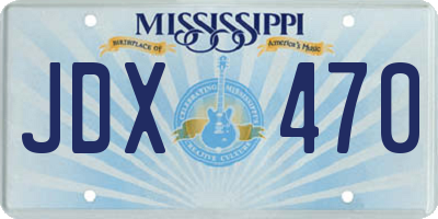 MS license plate JDX470
