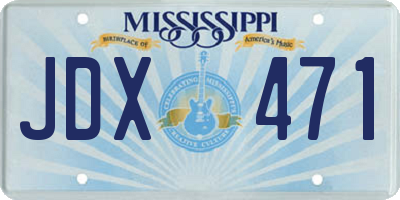 MS license plate JDX471