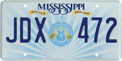 MS license plate JDX472