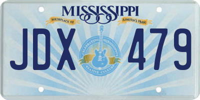MS license plate JDX479