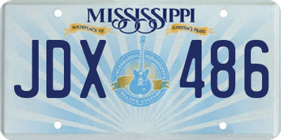 MS license plate JDX486