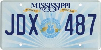 MS license plate JDX487